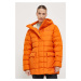 Péřová bunda Marmot dámská, oranžová barva, zimní