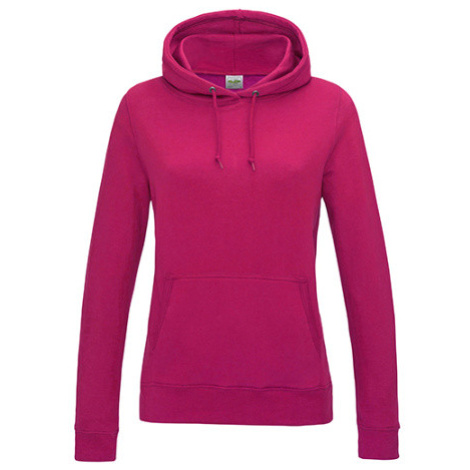 Just Hoods Dámská mikina s kapucí JH001F Hot Pink