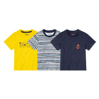 lupilu® Chlapecké triko, 3 kusy (žlutá/modrá)