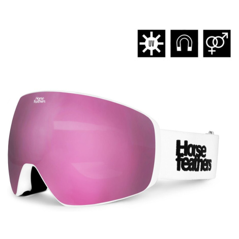 Horsefeathers Snowboardové brýle Scout - bílá/mirror růžová