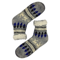 Norský vzor Grey ponožky s beránkem 1133 světle šedá