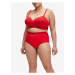 Červený horní díl plavek Demi Bralette Plus Size High Risk Red Calvin Klein Underwear