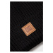 Čepice DC černá barva, z husté pleteniny