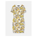 Žluto-bílé dámské vzorované pouzdrové šaty Versace Jeans Couture - Dámské