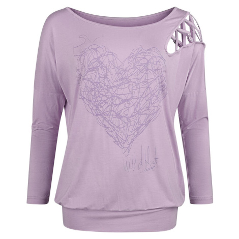 Full Volume by EMP Modern Art Heart Dámské tričko s dlouhými rukávy šeríková