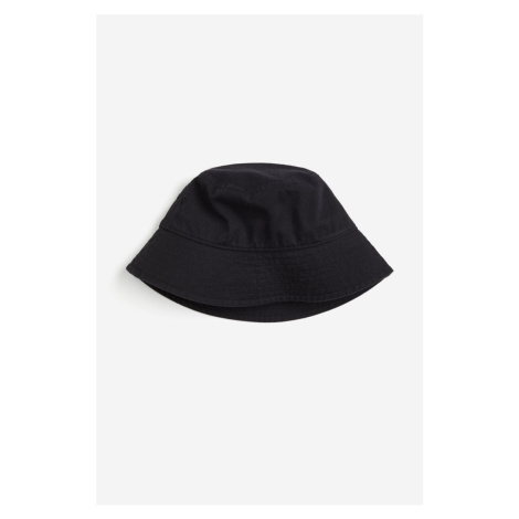H & M - Bavlněný klobouk bucket - černá H&M