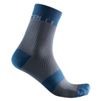 CASTELLI Cyklistické ponožky klasické - VELOCISSIMA 12 LADY - šedá/modrá