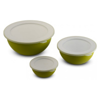 SANALIVING Bowls Set 3,5L + 1,7L + 0,5L & 3x lids Zelená