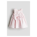 H & M - Saténové šaty's mašlí - růžová