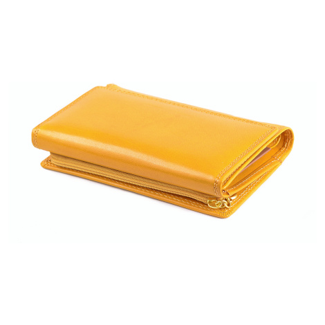 Dámská peněženka kožená na šířku žlutá, 15 x 2 x 10 (SB00-V907-06KUZ)