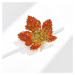 Éternelle Luxusní brož v podobě listu osázena zirkony B7232-X2662-2-200 Oranžová