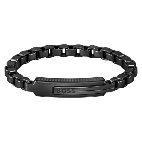 Hugo Boss Slušivý černý náramek Orlado 1580358 17,5 cm