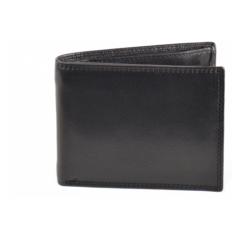 Pánská kožená peněženka na šířku černá, 12 x 23 x 9 (SB00-DD813-09KUZ)
