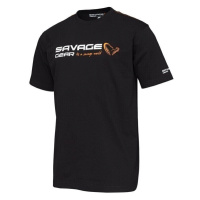 Savage Gear Tričko Signature Logo T-Shirt Black Ink