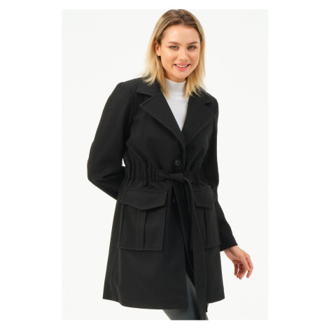 Z6778 DEWBERRY WOMEN'S COAT-BLACK