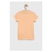 Dětské bavlněné tričko Calvin Klein Jeans oranžová barva