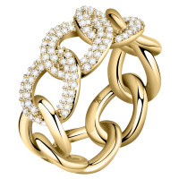 Morellato Elegantní pozlacený prsten s krystaly Incontri SAUQ110 52 mm