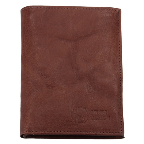Pánská kožená peněženka SendiDesign SNW6945 - tmavě hnědá Sendi Design