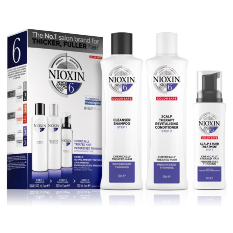 Nioxin System 6 Color Safe Chemically Treated Hair dárková sada pro řídnoucí vlasy