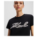 Tričko karl lagerfeld boucle karl signature t-shirt black