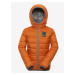 Šedo-oranžová dětská vzorovaná oboustranná bunda Alpine Pro IDIKO 2