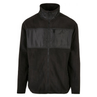 Patched Micro Fleece Jacket - black