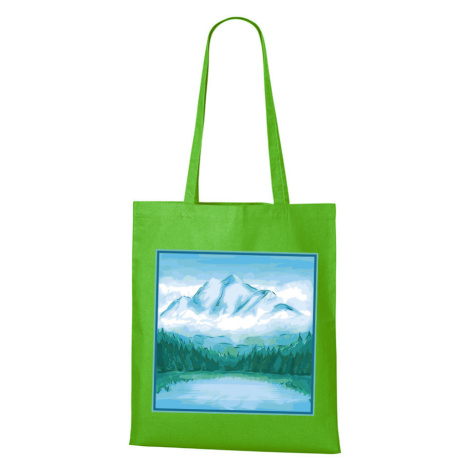 Placená taška s potiskem Hory - skvělá nákupní plátěná taška BezvaTriko