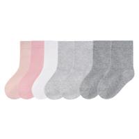 lupilu® Dívčí ponožky, 7 párů (růžová/bílá/šedá)