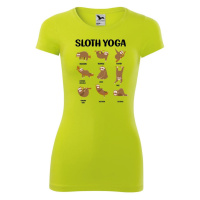 DOBRÝ TRIKO Dámské tričko Sloth yoga