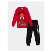 LC Waikiki Crew Neck Spiderman Printed Boy's Tracksuit