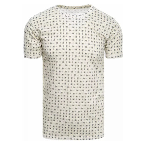 Buďchlap Béžové bavlněné tričko v moderním provedení