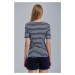 TRIČKO GANT STRIPED 1X1 RIB LSS T-SHIRT modrá