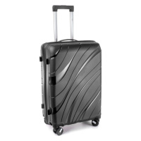 Rogal Šedá sada 3 luxusních skořepinových kufrů 