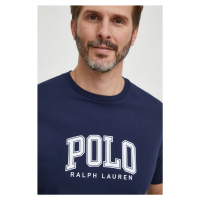 Bavlněné tričko Polo Ralph Lauren tmavomodrá barva, s potiskem, 710934714
