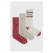 Ponožky Abercrombie & Fitch 3-pack pánské, červená barva