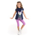 mshb&g Jungle Cat Girl Kids T-shirt Lilac Leggings Suit