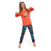 Dívčí dlouhé pyžamo Cornette 594/161 Be yourself coral