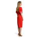 Plášťové šaty s rukávy červené model 18001754 - Moe