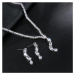 Éternelle Luxusní souprava šperků Swarovski Elements Nathaly SET2064 Stříbrná 43 cm + 5 cm (prod