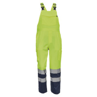 Cerva Lorca Pánské HI-VIS pracovní kalhoty s laclem 03530004 žlutá/navy