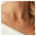 OLIVIE Stříbrný minimalistický náhrdelník GOLD 8649