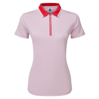 Footjoy Colour Block Lisle Pink/Red Polo košile