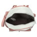 Dámský koženkový batoh s přední kapsou Iris, bílo-růžový