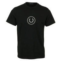 Fred Perry Circle Branding T-Shirt Černá