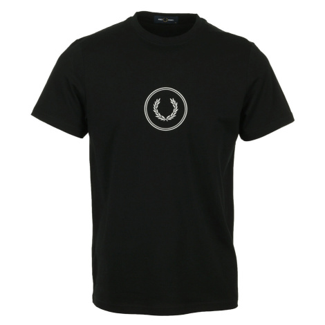 Fred Perry Circle Branding T-Shirt Černá