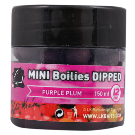 LK Baits MINI Boilies v dipu 12mm 150ml - Purple Plum