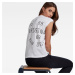 G-STAR Top - Backprint loose v-neck top white