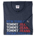 Modré tričko Tommy Jeans s plastickým potiskem