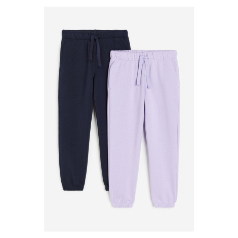 H & M - Kalhoty jogger 2 kusy - fialová H&M