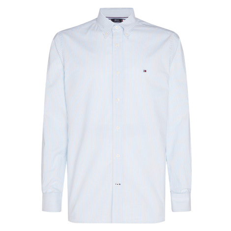 Tommy Hilfiger Shirt - FLEX REFINED OXFORD STRIPE SHIRT light blue